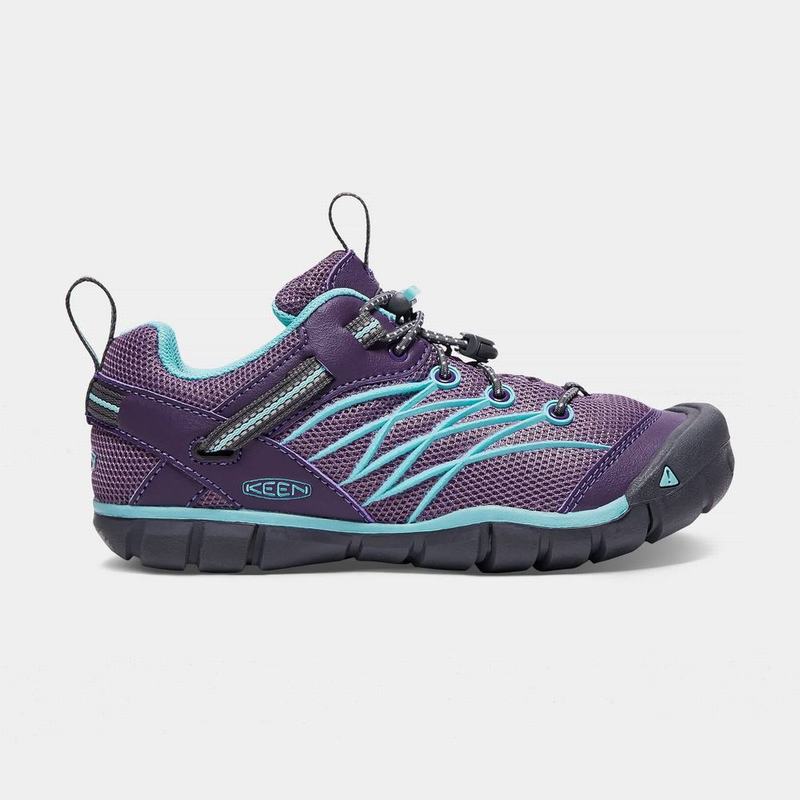 Keen Chandler Cnx Kids Hiking Shoes Purple/Light Turquoise Wholesale (4201-DOVGN)